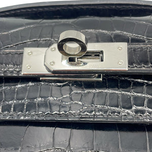 Hermès Kelly Mini Pochette 22 Black Niloticus Crocodile