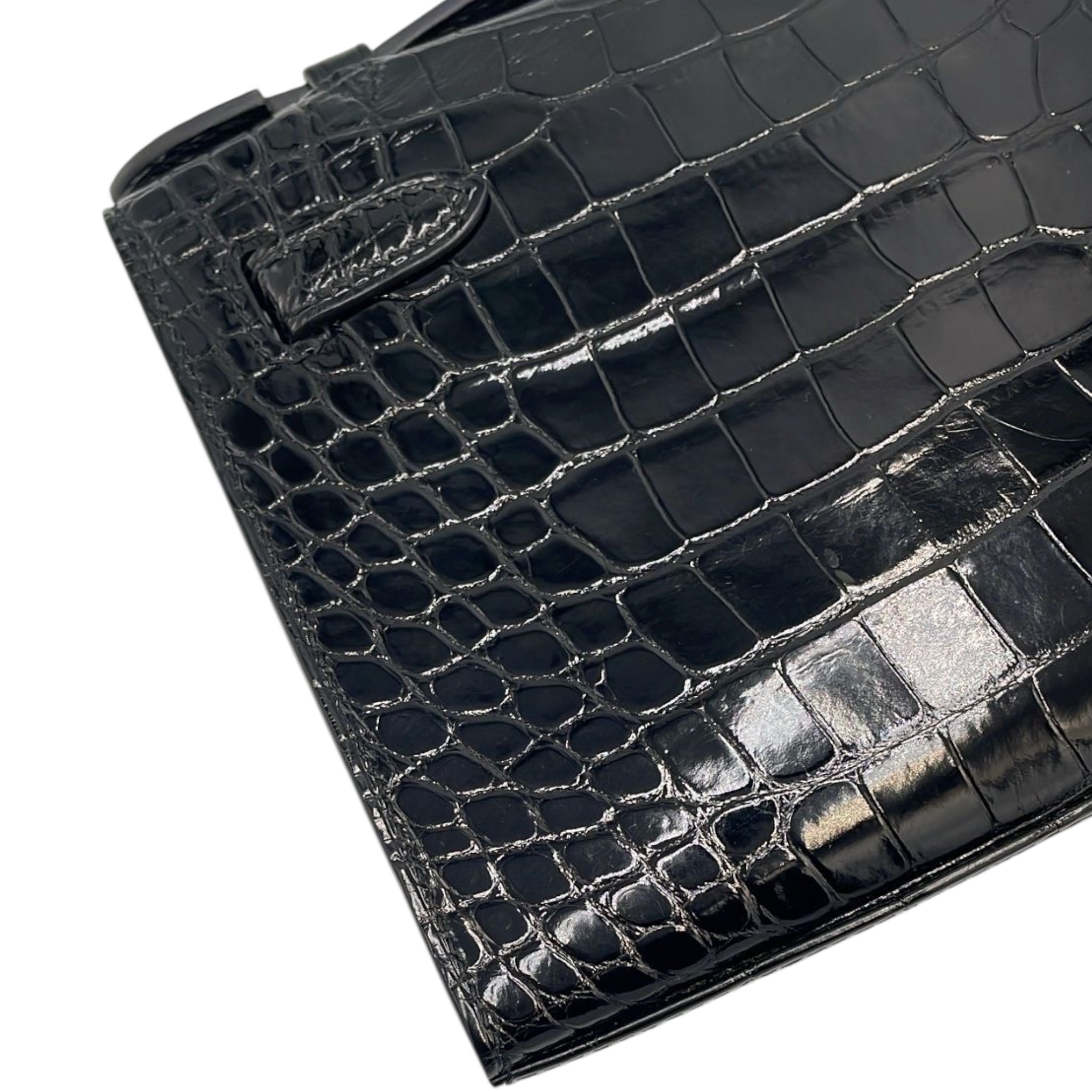 Hermès Kelly Mini Pochette 22 Black Niloticus Crocodile