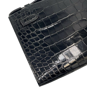 Hermès Kelly Mini Pochette 22 Black Niloticus Crocodile