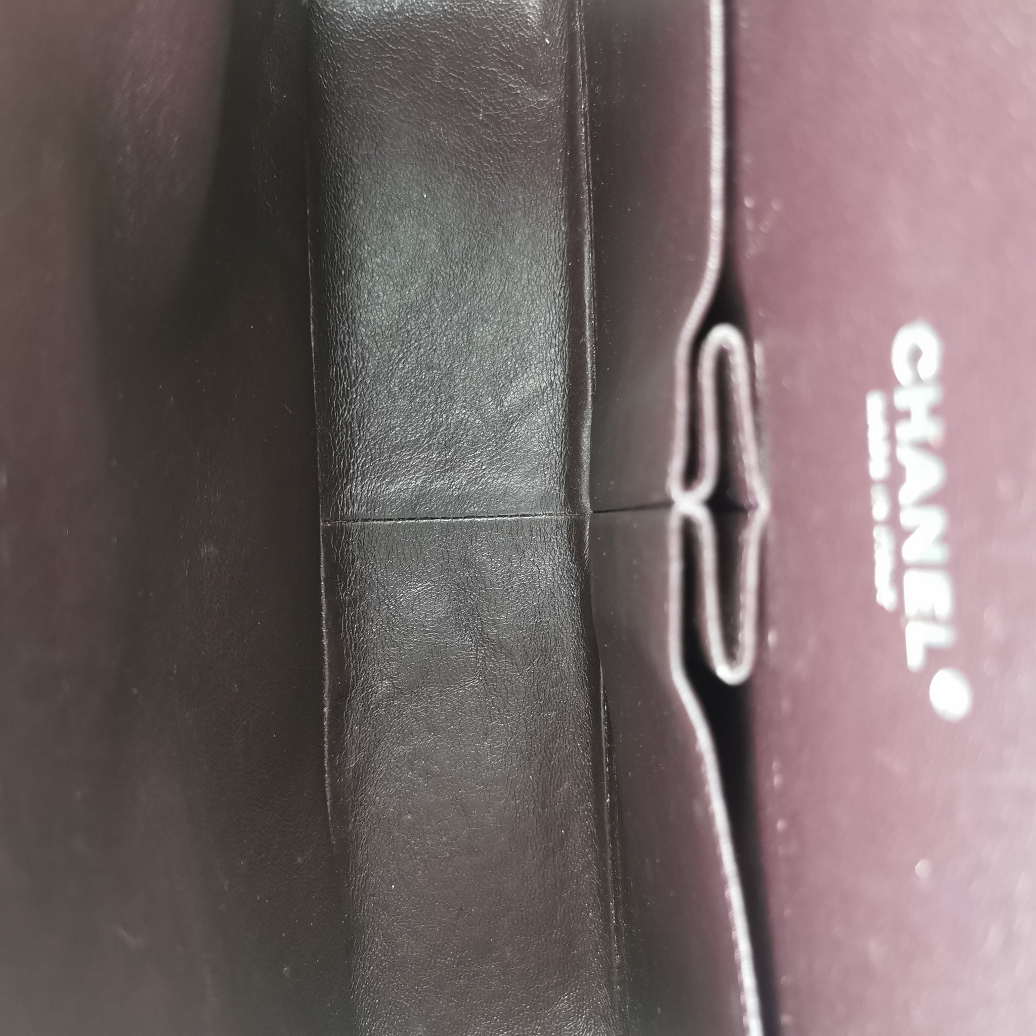 Chanel Classic Double Flap Maxi Purple Lambskin Silver