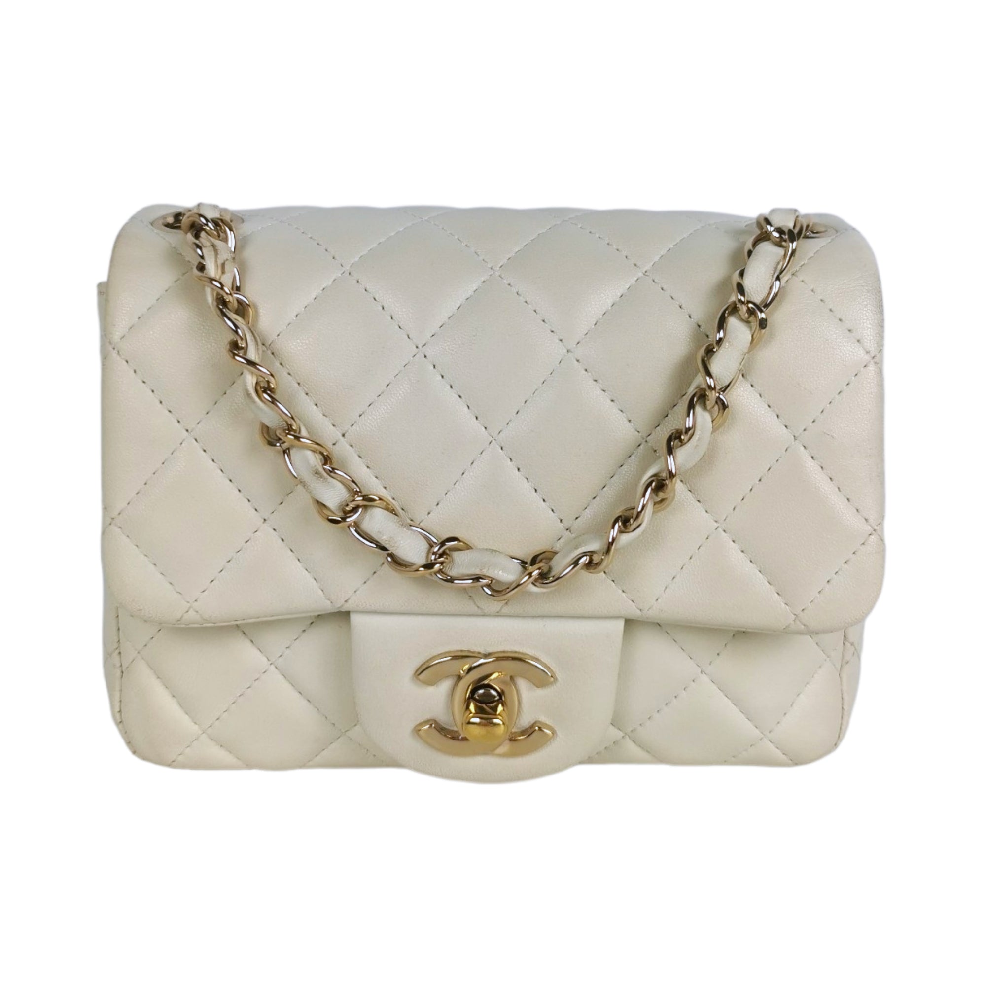 CHANEL MINI QUILTED FLAP GOLD