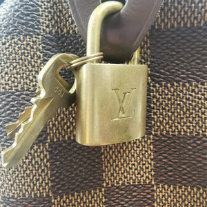 Louis Vuitton Speedy 35 Damier Azur canvas with lock and key