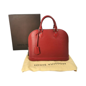 Louis Vuitton, Bags, Louis Vuitton Coquelicot Epi Alma Mini Gold Hardware