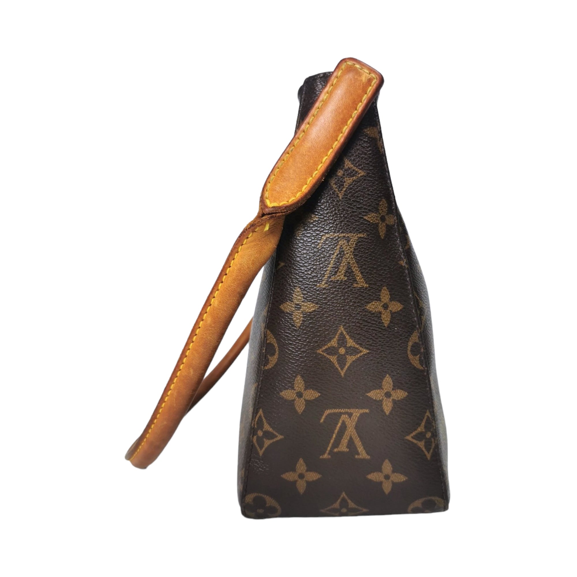 LOUIS VUITTON Looping MM Monogram Canvas Shoulder Bag Brown