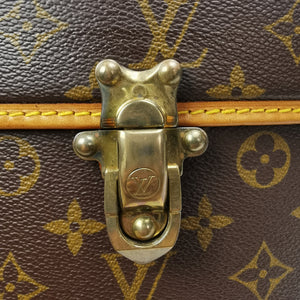 VINTAGE Louis Vuitton Brown Monogram Canvas Leather Boite Chapeaux