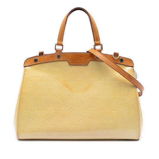 Louis Vuitton Brea MM Yellow Monogram Vernis