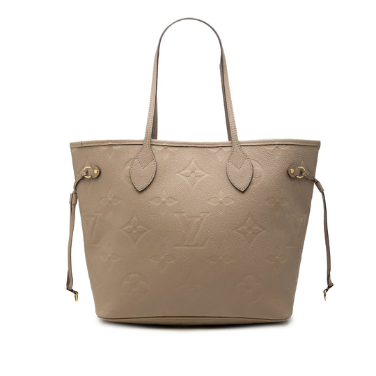 Louis Vuitton Neverfull MM Beige Empreinte Leather