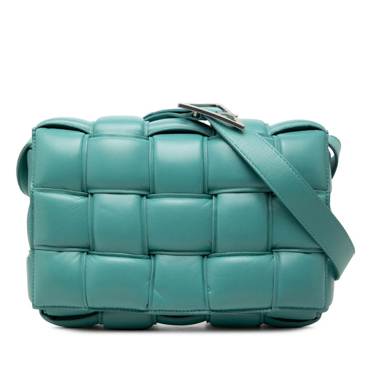 Bottega Veneta Padded Cassette Blue Nappa Leather