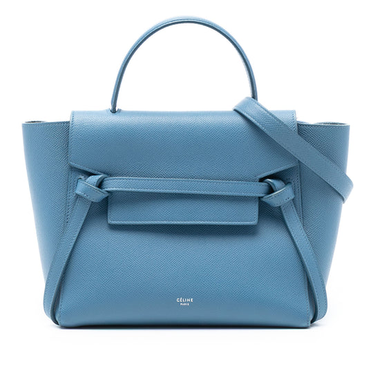 Celine Belt Bag Micro Blue Grained Calfskin