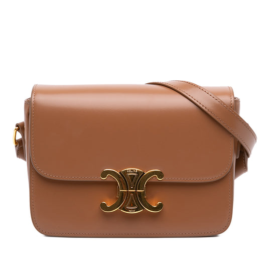 Celine Teen Triomphe Brown Calfskin