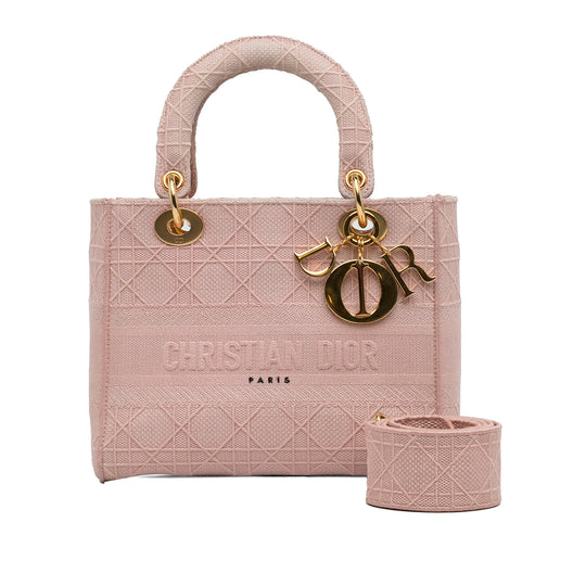 Dior Lady D-Lite Medium Pink Canvas
