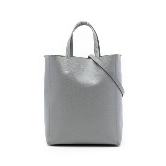 Celine Vertical Cabas Small Gray Calfskin