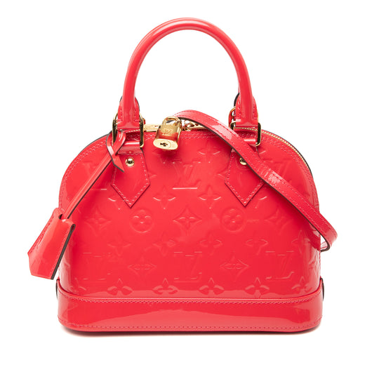 Louis Vuitton Alma BB Pink Monogram Vernis Leather