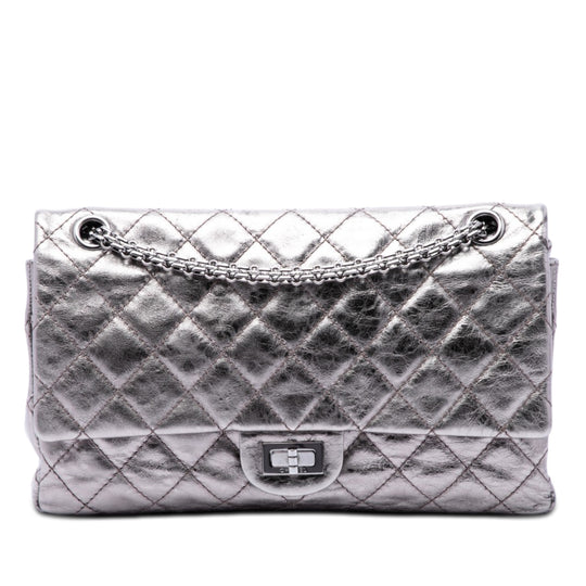 Chanel Reissue 2.55 Double Flap 226 Silver Aged Calfskin