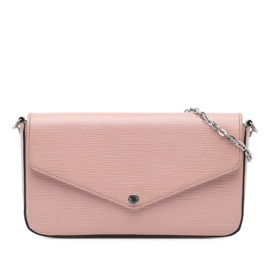 Louis Vuitton Pochette Felicie Pink Epi Leather