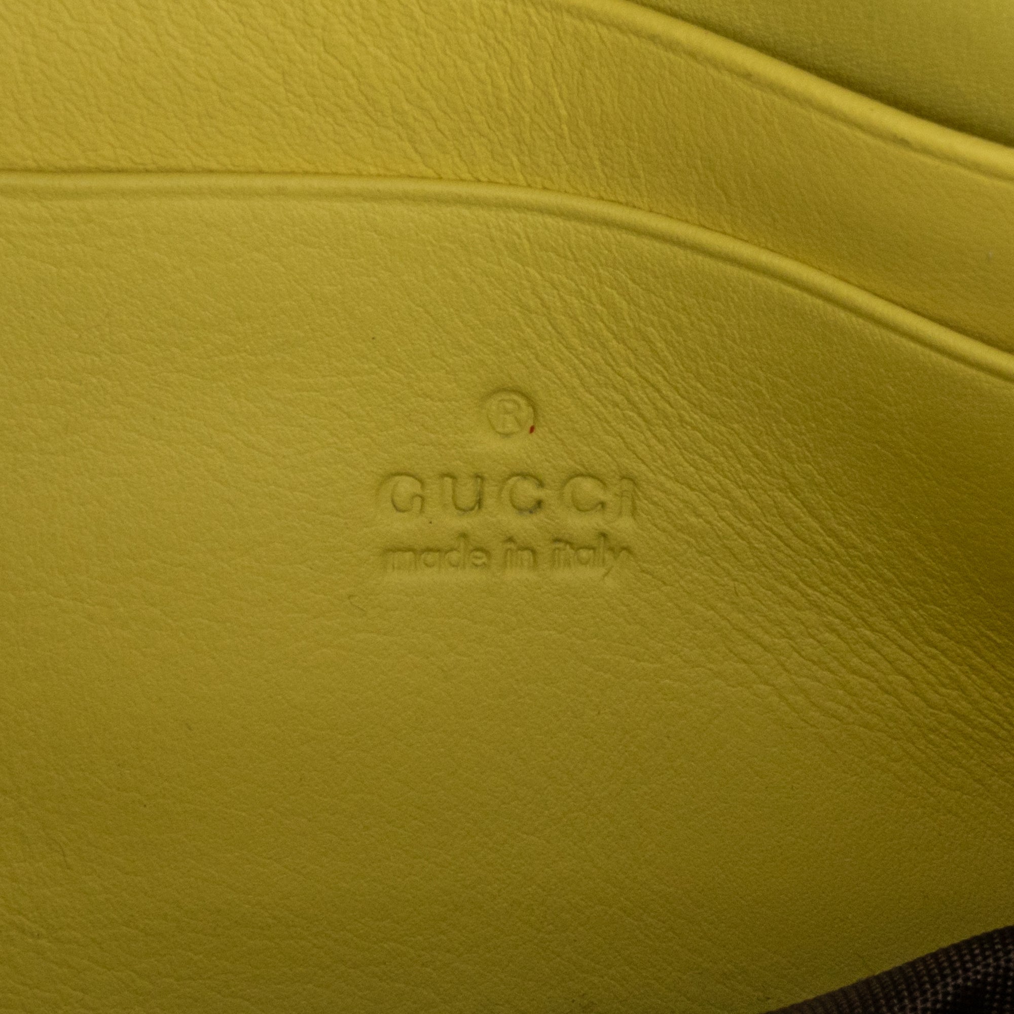 Gucci Interlocking G Dollar Wallet on Chain Yellow Leather