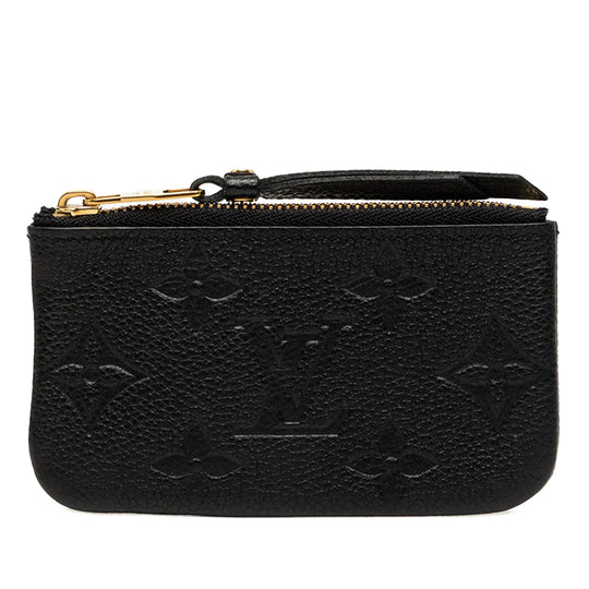 Louis Vuitton Key Pouch Black Monogram Empreinte Gold