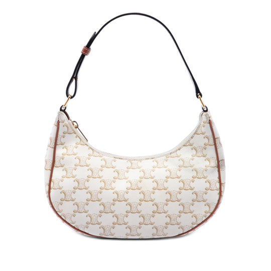 Celine Triomphe Ava Beige Coated Canvas
