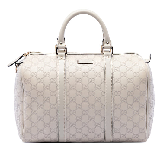Gucci Joy Boston Medium White Calfskin