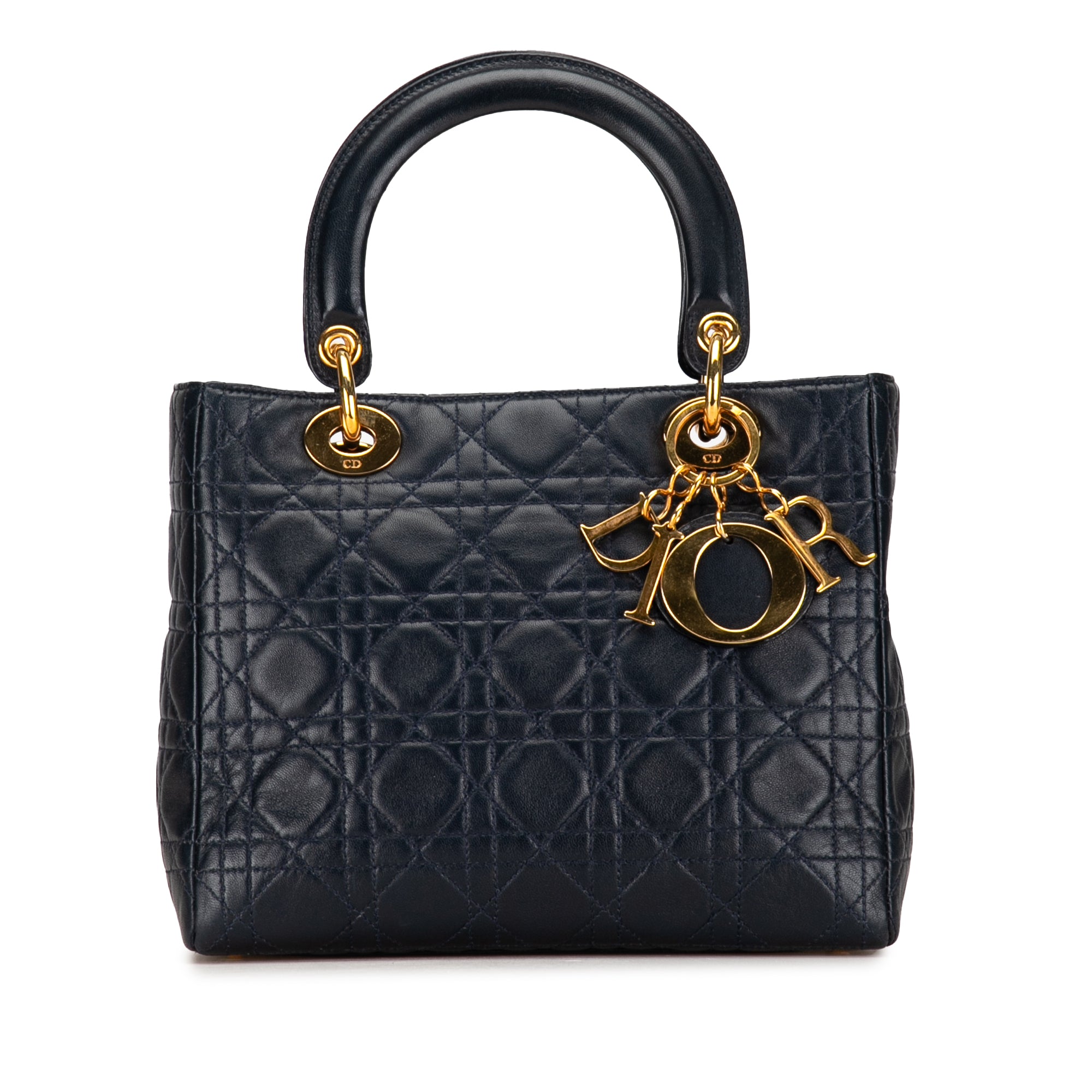 Dior Lady Dior Medium Black Cannage Lambskin