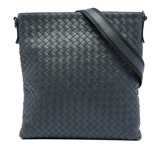 Bottega Veneta Intrecciato VN Crossbody Gray Nappa Leather