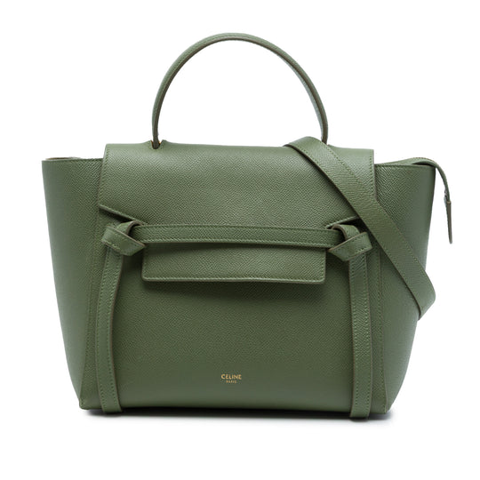 Celine Belt Bag Micro Green Grained Calfskin