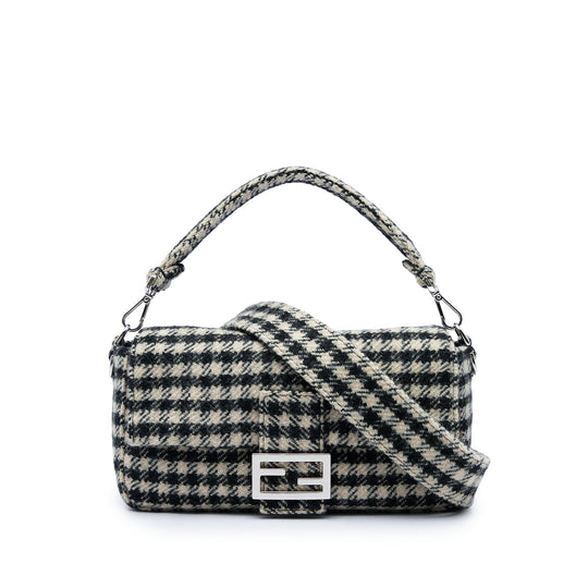 Fendi Baguette Black Tweed