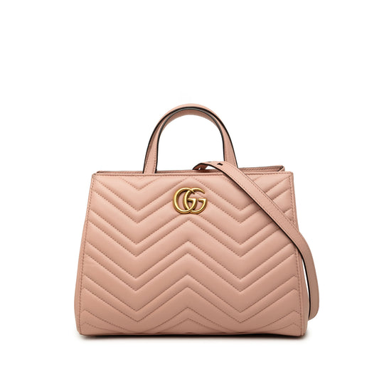 Gucci GG Marmont Small Pink Matelasse Calfskin