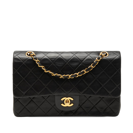 Chanel Classic Double Flap Medium Black Lambskin Gold