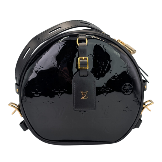 Louis Vuitton MM Black Monogram Vernis Soft Hat Box