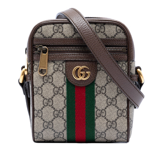 Gucci Ophidia Mini Beige Coated Canvas Calfskin