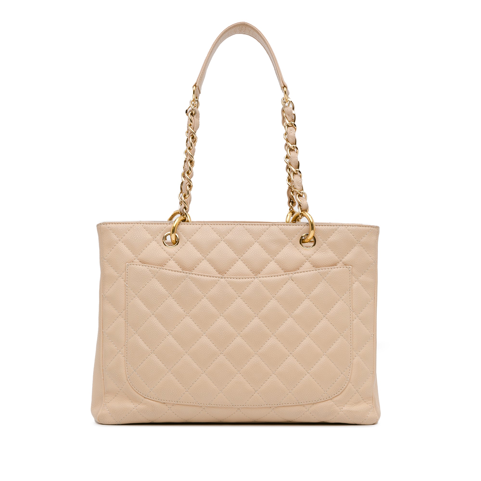 Chanel GST Beige Caviar Gold