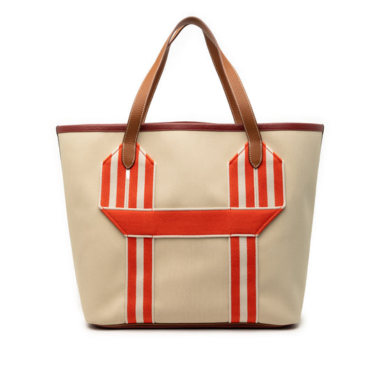 Hermès Pursangle Tote Beige Canvas