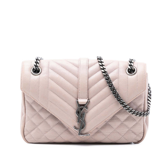 Saint Laurent Monogram College Medium Pink Sheepskin Leather