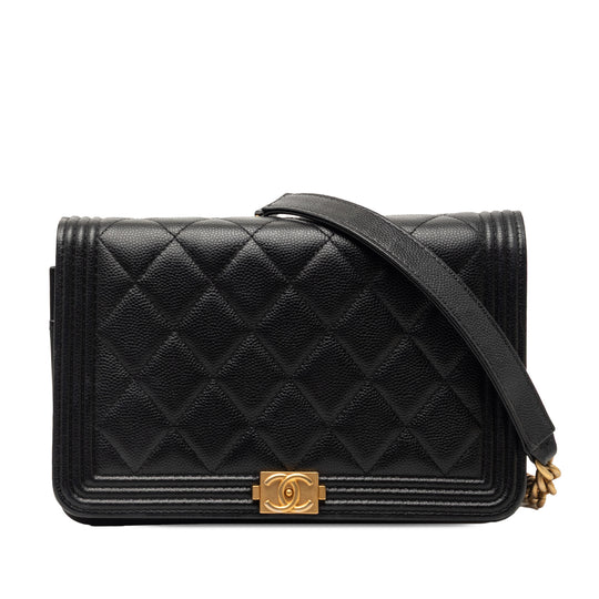 Chanel Boy Wallet on Chain Black Caviar