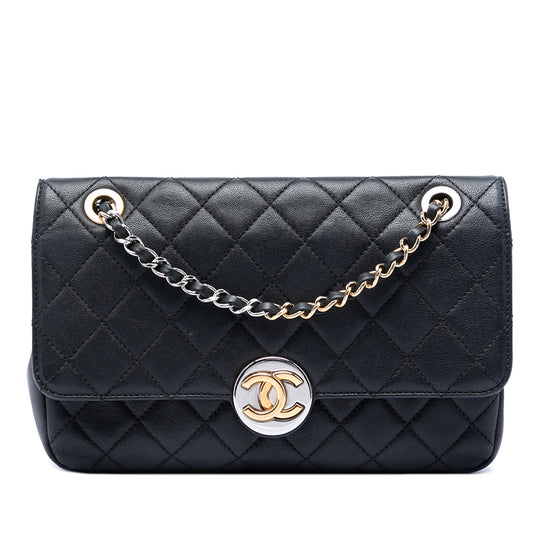 Chanel Turn and Lock Flap Black Lambskin