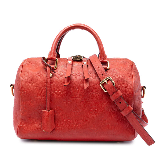 Louis Vuitton Speedy Bandoulière 25 Red Monogram Empreinte