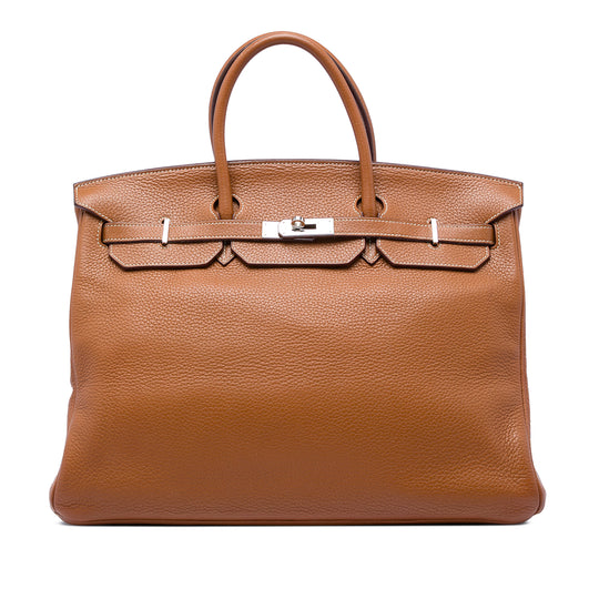 Hermès Birkin Retourne 40 Gold Clemence Palladium