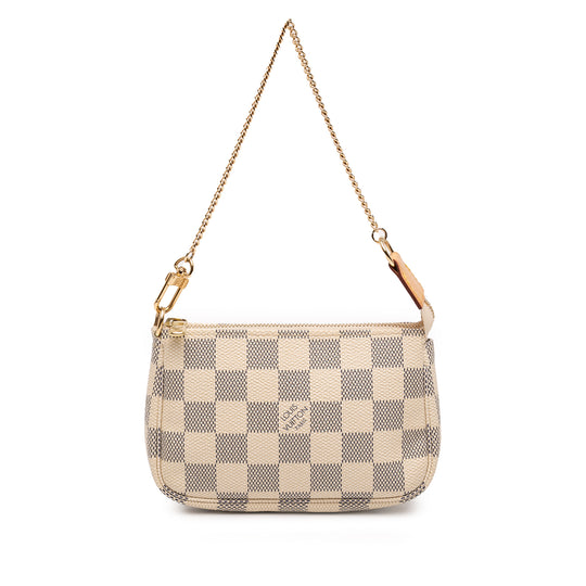 Louis Vuitton Mini Pochette Accessoires Damier Azur Canvas