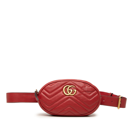 Gucci GG Marmont Belt Bag Red Calfskin