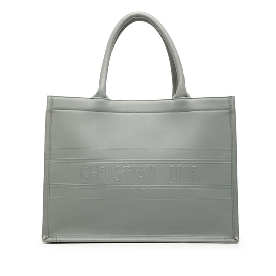 Dior Book Tote Medium Grey Calfskin