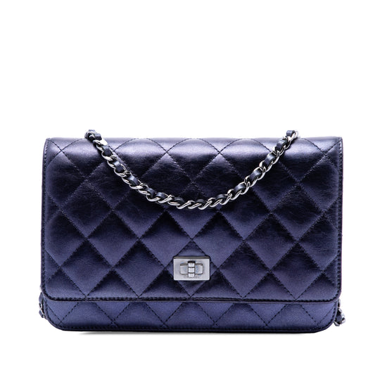 Chanel Reissue 2.55 Wallet on Chain Blue Calfskin