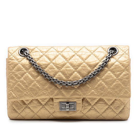 Chanel Reissue 2.55 Double Flap 225 Gold Calfskin