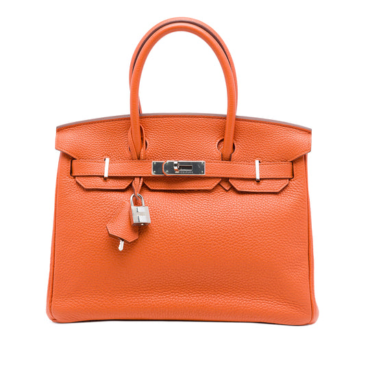 Hermès Birkin Retourne 30 Orange Clemence Palladium