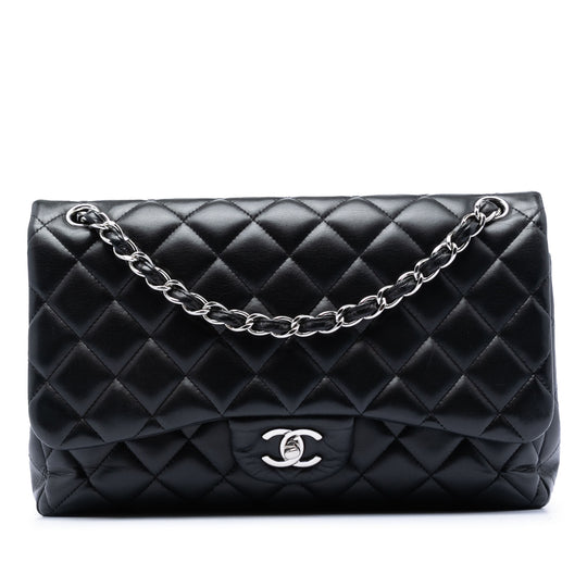 Chanel Classic Double Flap Jumbo Black Lambskin