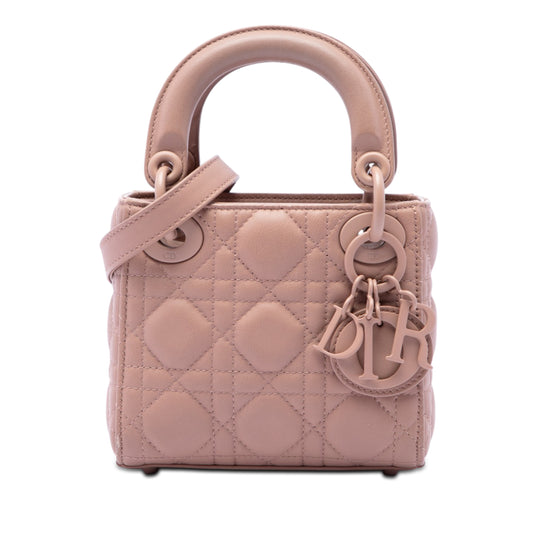 Dior Lady Dior Micro Pink Calfskin