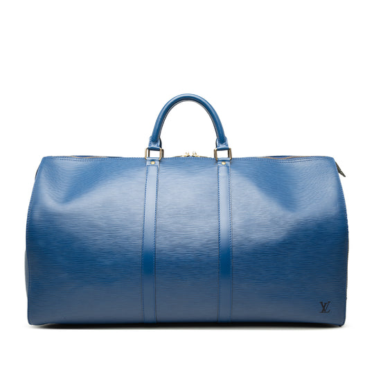Louis Vuitton Keepall 55 Blue Epi