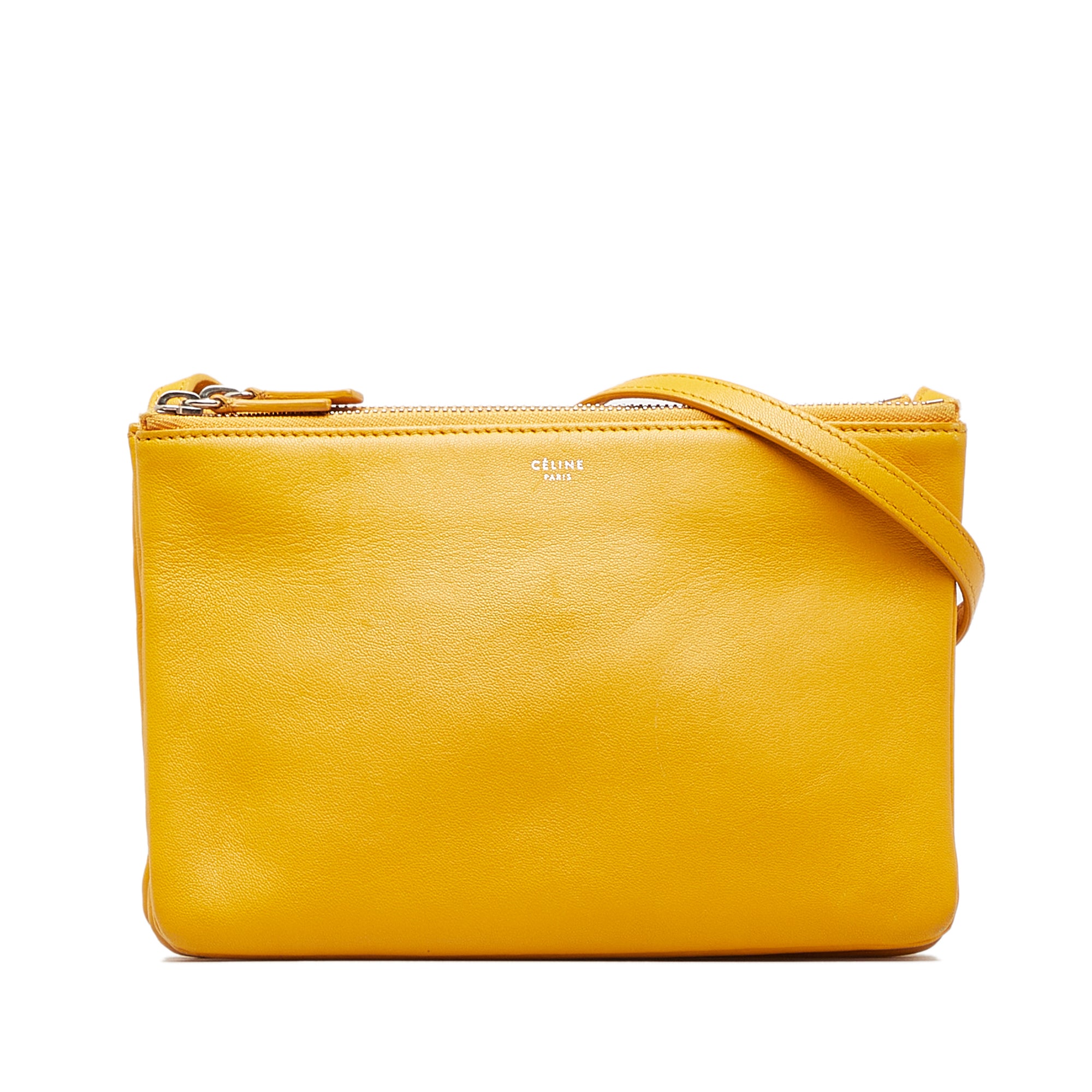 Celine Trio Small Yellow Lambskin