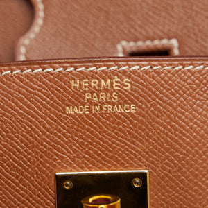 Hermes Birkin 35 Brown Courchevel Gold