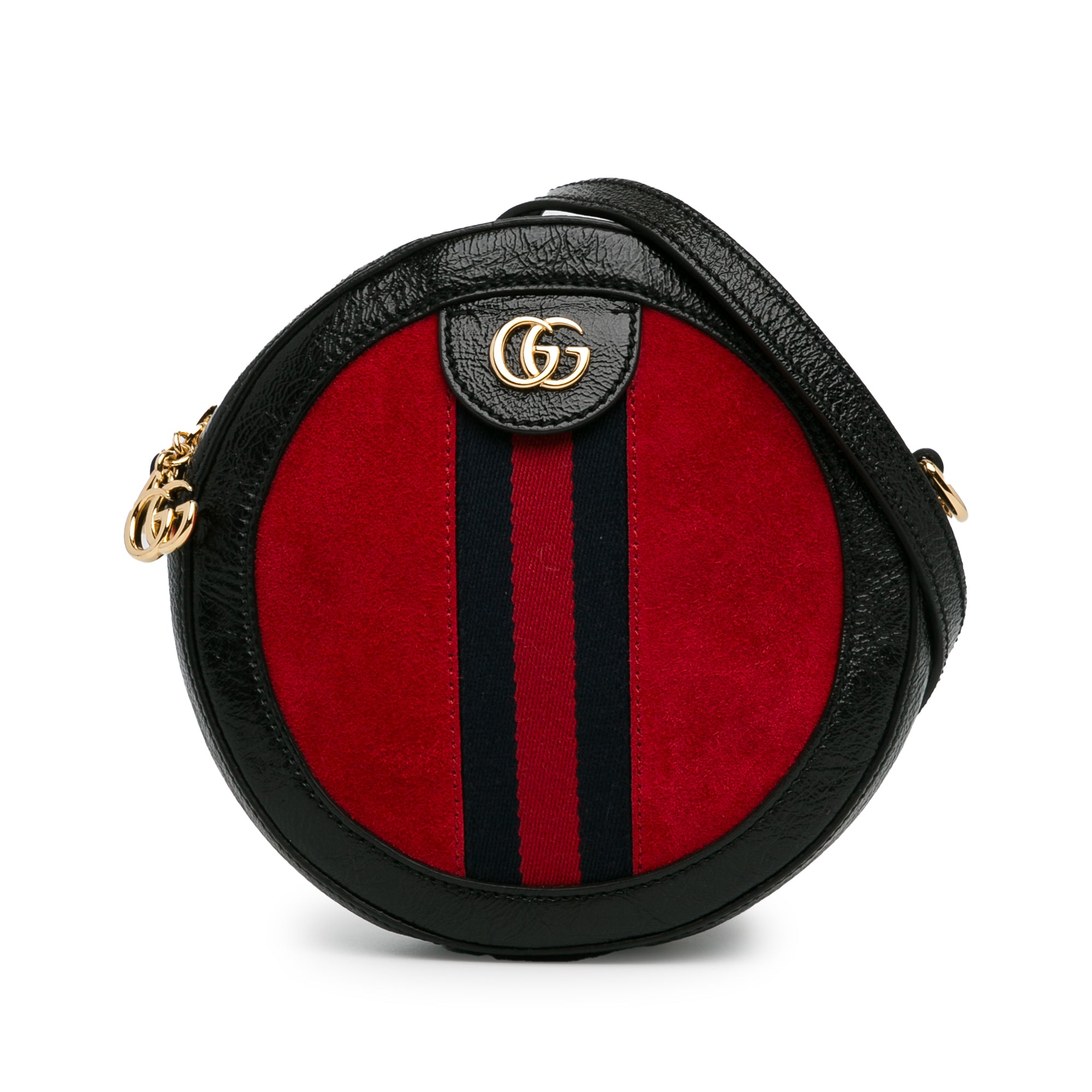 Gucci Round Ophidia Mini Red Suede